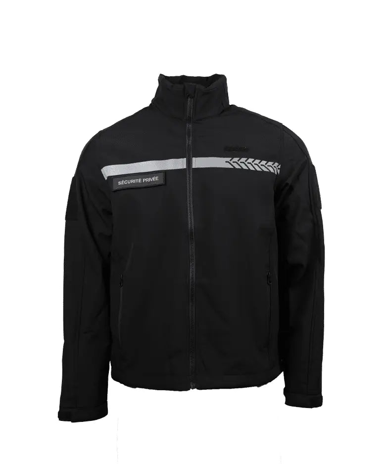 Softshell sécurité privée avec bandes HV – GK SAFETEK®️ - XS GK SAFETEK