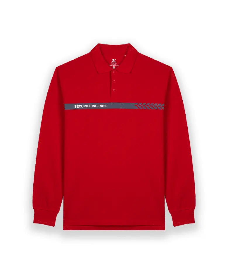 Polo Manches Longues Sécurité Incendie – GK SAFETEK® - XS GK SAFETEK