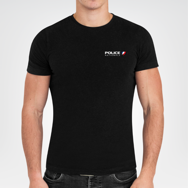 T-shirt à manche courte, 100% coton bio Police Nationale