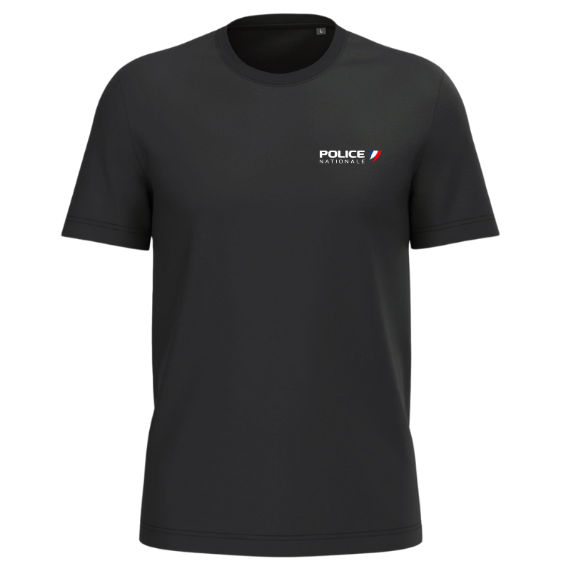 T-shirt à manche courte, 100% coton bio Police Nationale