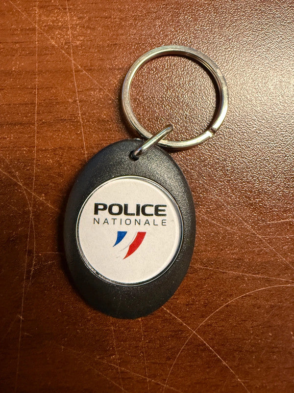Porte-clé Police Nationale avec Jeton de caddie