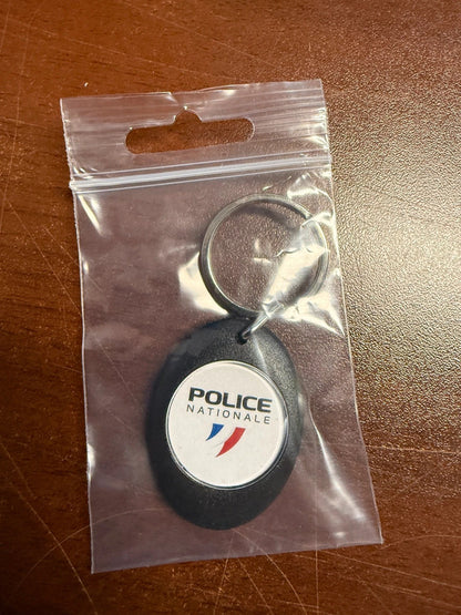 Porte-clé Police Nationale avec Jeton de caddie