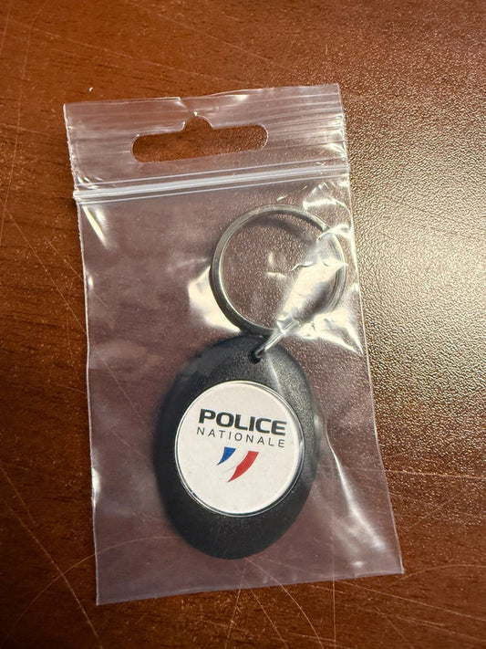 Porte-clé Police Nationale avec Jeton de caddie