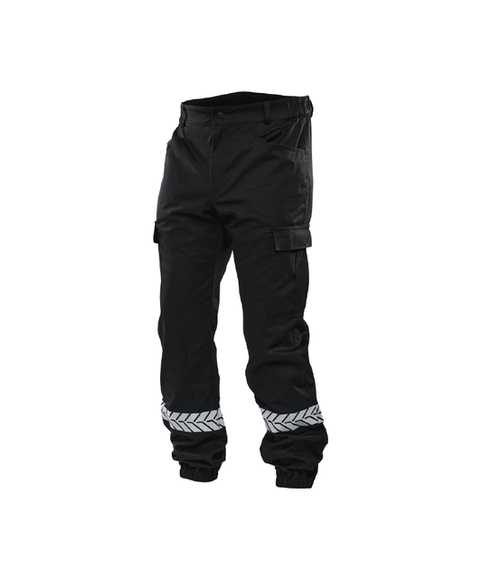 Pantalon sécurité privée noir avec bandes HV - GK SAFETEK®️ - 34