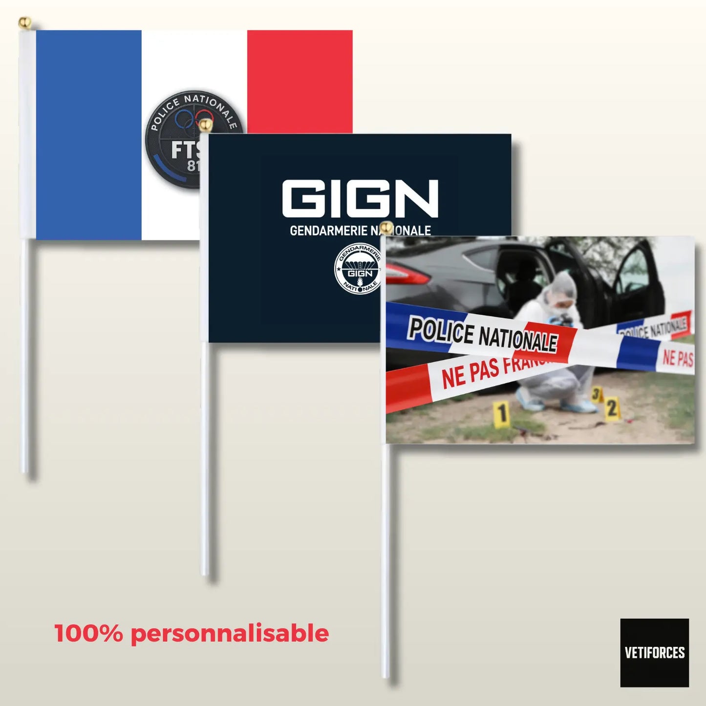 Mini drapeau personnalisé – Identification d’unité et brigade Vetiforces