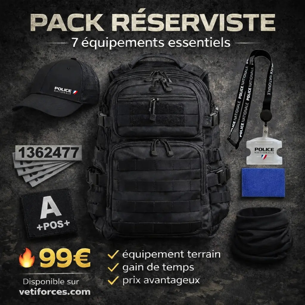 Pack Réserviste Police Nationale – Kit équipement essentiel [PRECOMMANDE] Vetiforces