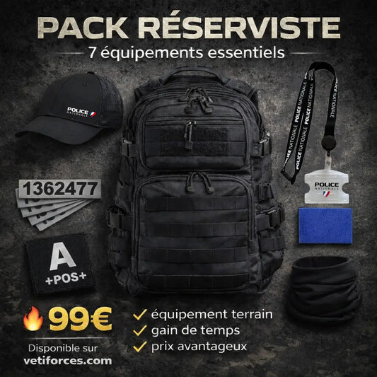 Pack Réserviste Police Nationale – Kit équipement essentiel [PRECOMMANDE] Vetiforces