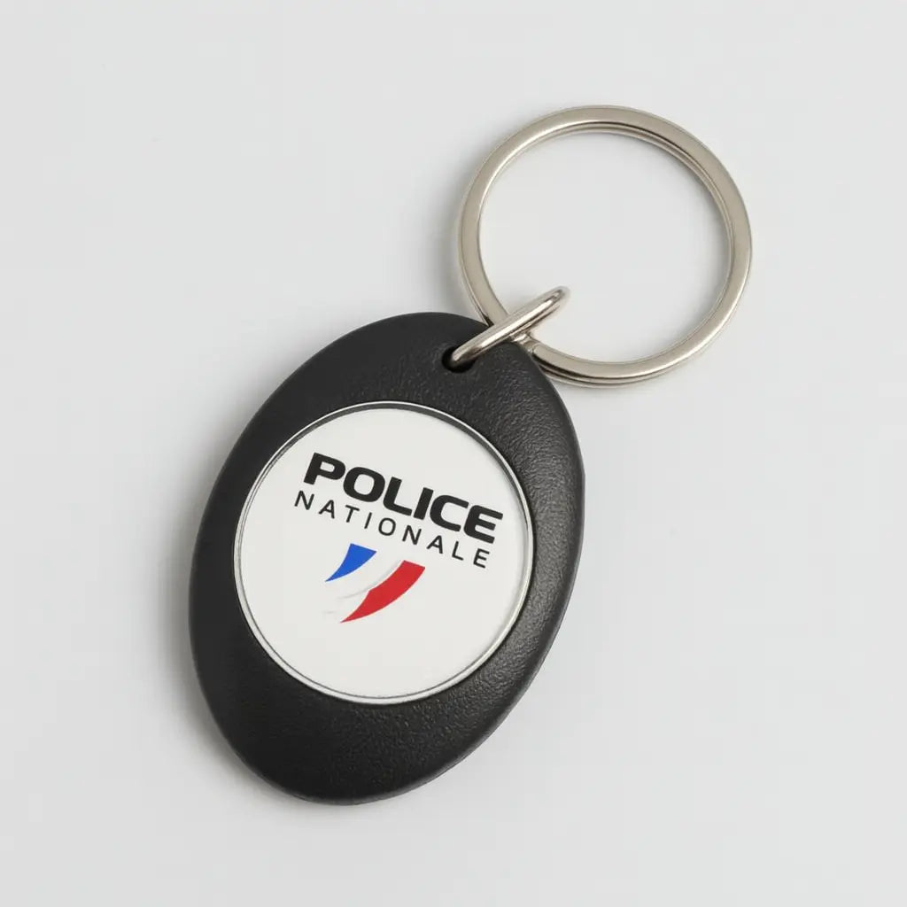 Porte-clé Police Nationale avec Jeton de caddie Vetiforces