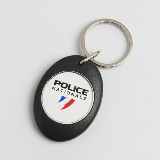 Porte-clé Police Nationale avec Jeton de caddie Vetiforces