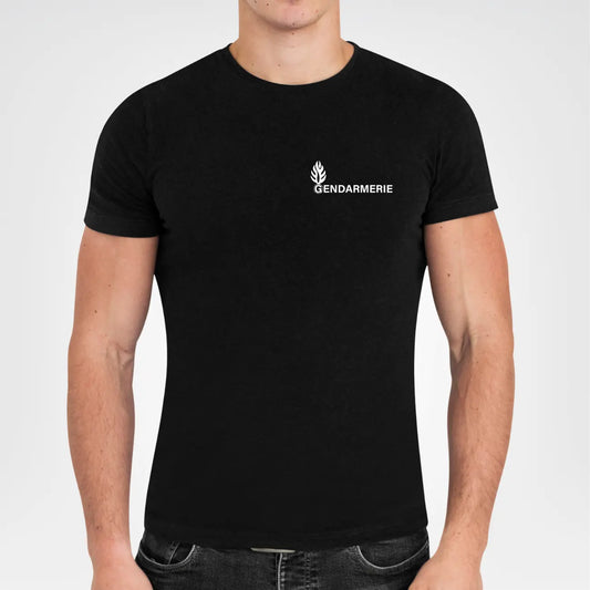 T-shirt Gendarmerie - Inscription blanche GK