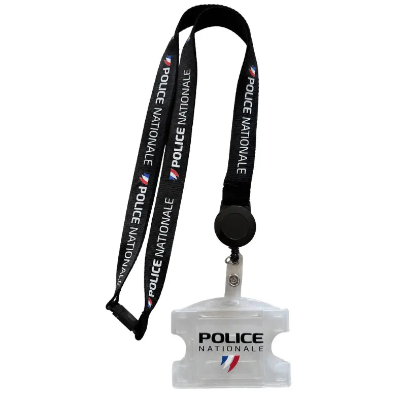 Tour de cou Police Nationale + enrouleur + porte-carte Vetiforces