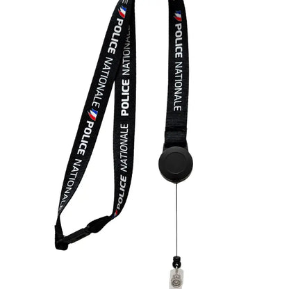 Tour de cou Police Nationale + enrouleur + porte-carte Vetiforces