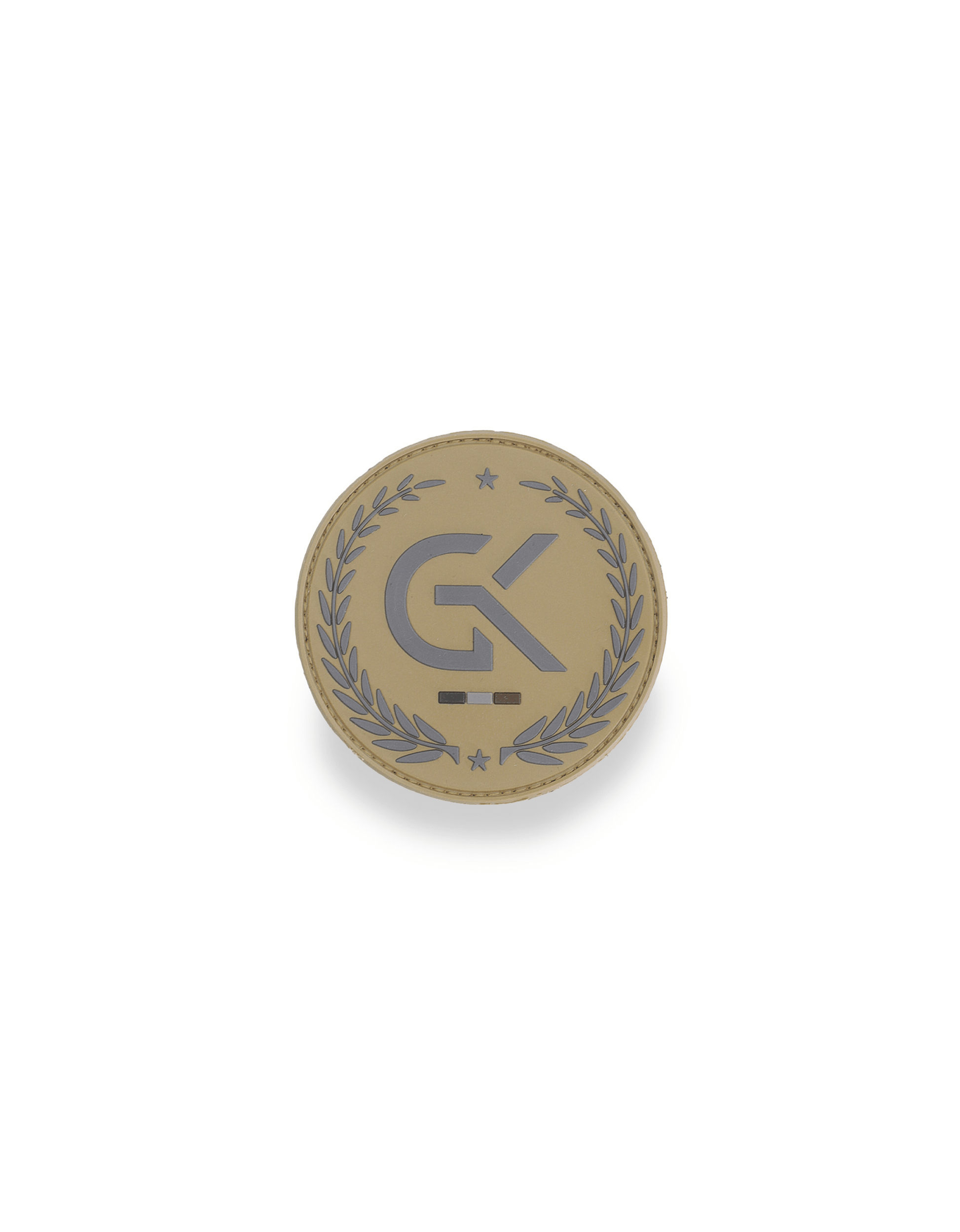 Écusson basse visibilité GK en gomme coyote