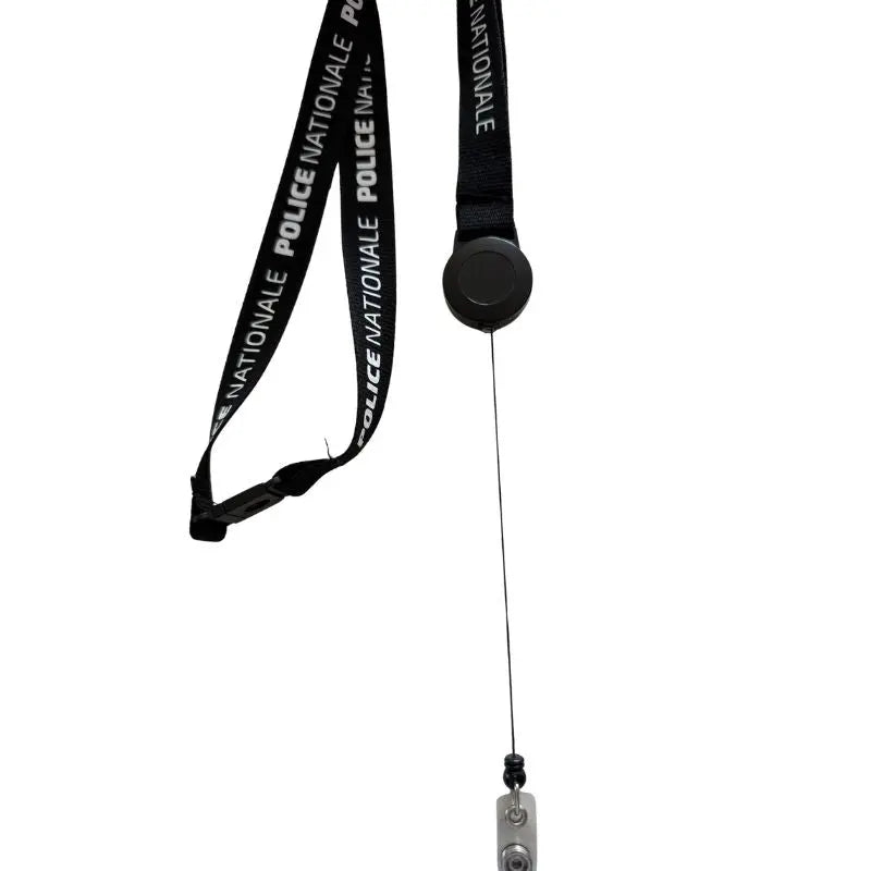 Tour de cou Police Nationale + enrouleur + porte-carte translucide Vetiforces